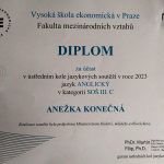 dipĺom Anežka K.